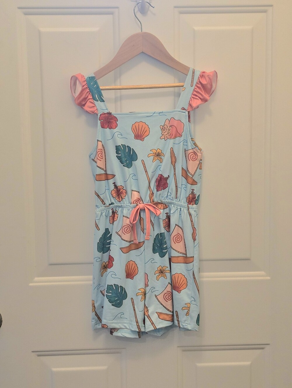 Pete+Lucy "ISLAND PRINCESS" Tropical Print Girls Romper  6/6X